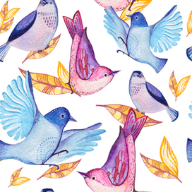 Паттерн с птицами