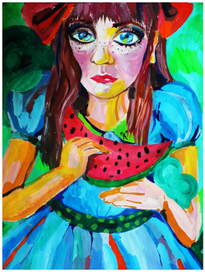 the girl and the watermelon