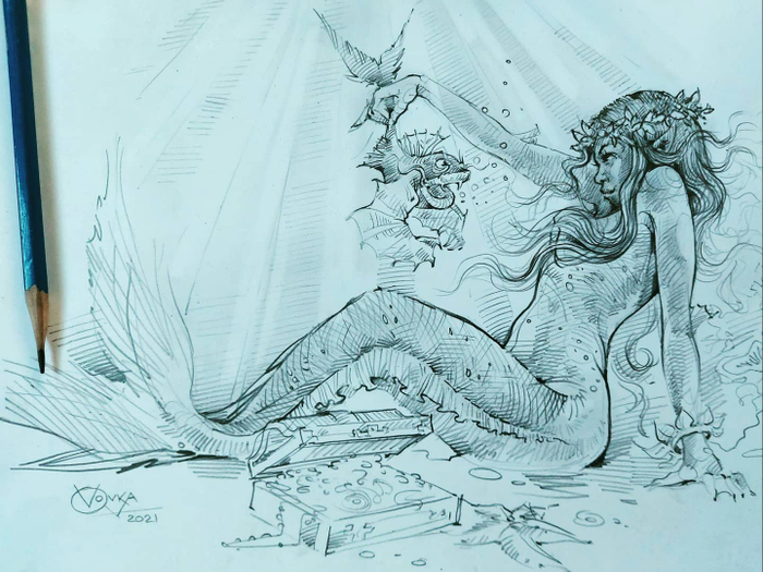 Скетч - шутка на тему "Рыбка - вампир"