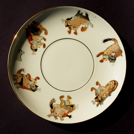 Бокал с блюдцем "Друзья" Императорский фарфоровый завод