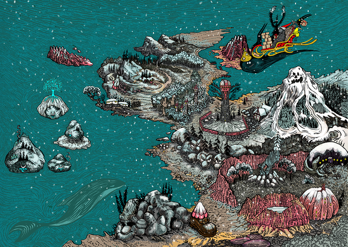 Первый снег лёг на карту первого поселения