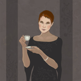 Черный с темным или горьким