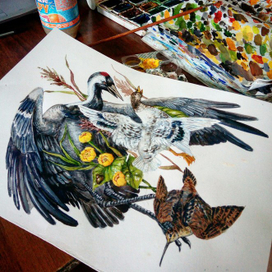 Эвенкийская сказка "Как журавли стали небесными оленями"