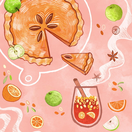 Пирог с яблоками 