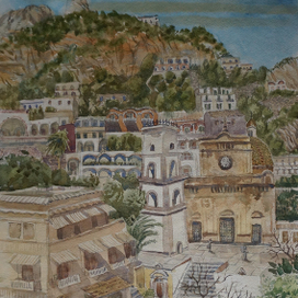 «Капри», бумага, акварель, 49х41, 2015