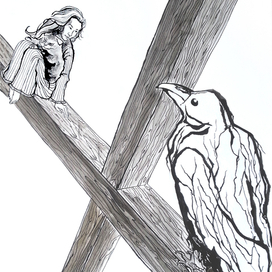 Девочка и ворон