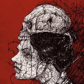 Девка с черепом