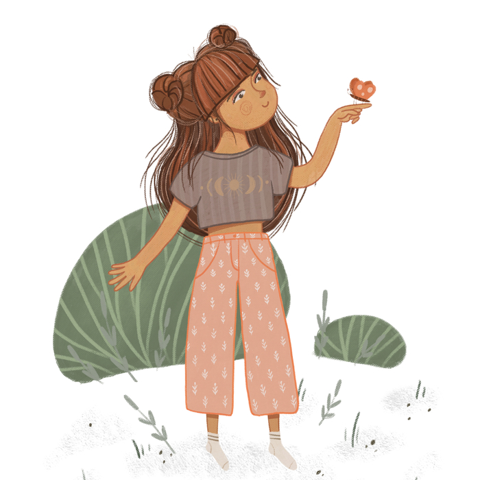 Девочка с бабочкой