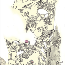 Робот смотрит на хреньку