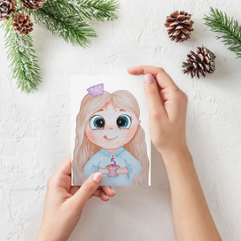 Детская открытка