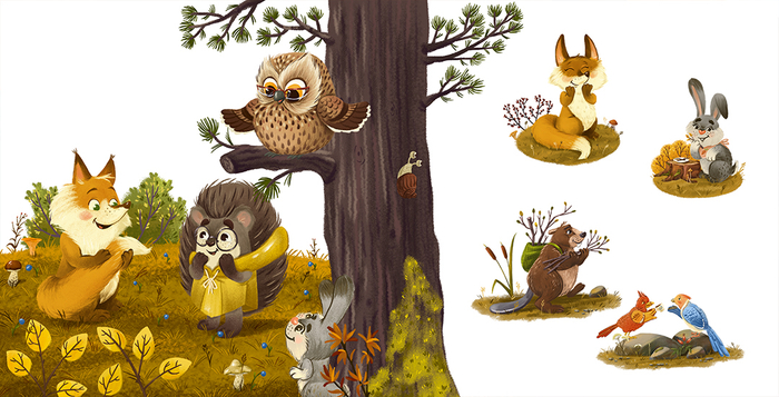 «Ёжик и золотая осень» Для издательство Clever