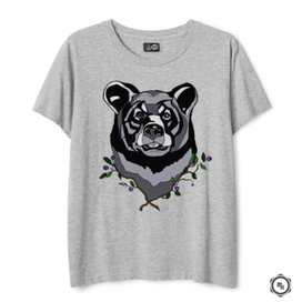 Принт для футболки.Медведь. Серия "Дикие"