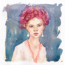 Девушка в венке