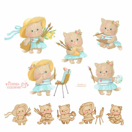 Персонаж кошечка Плюша