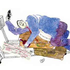 Пьяница в аэропорте. Для журнала "СЕО"