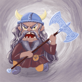 Злой старый викинг-дворф