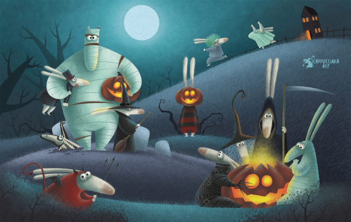 Пушистый нянь и Хеллоуин