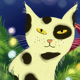 Новогодник котик 7