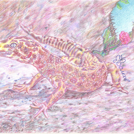 Обитатель мира рептилий.