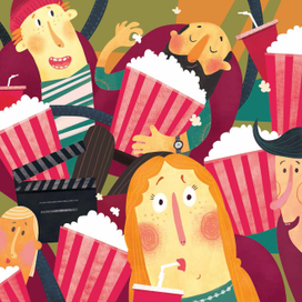 серия иллюстрация для сети кинотеатров "Монитор"