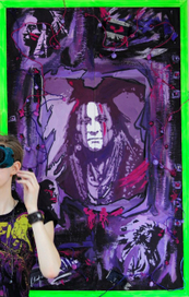 Indian violet pop art