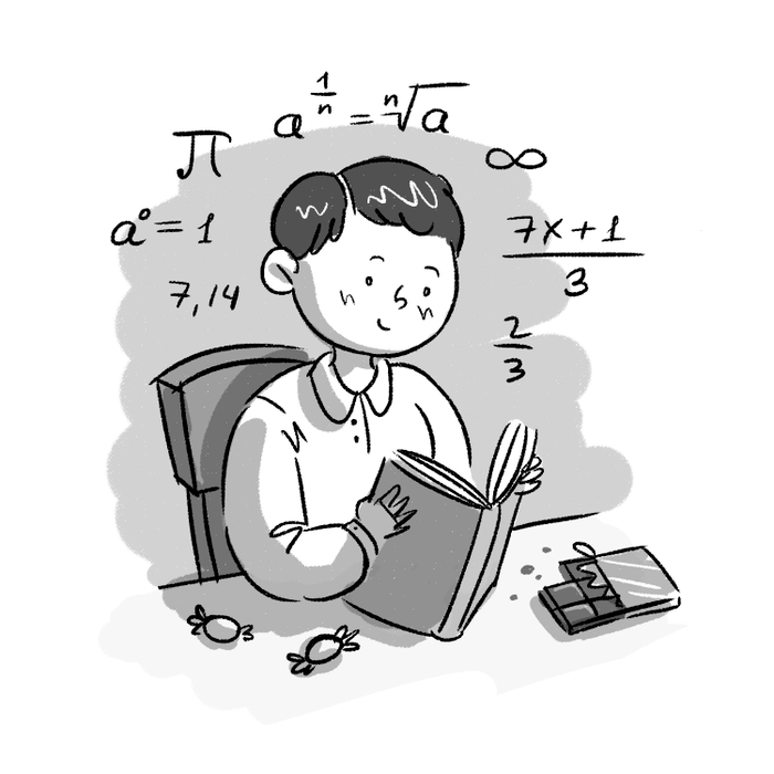 Шоколад помогает учить математику