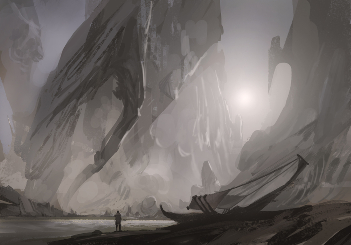 Скетч иллюстрации к книге Р.Олдриджа. Машина Орфей.