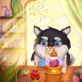 Персонаж - собака парфюмер