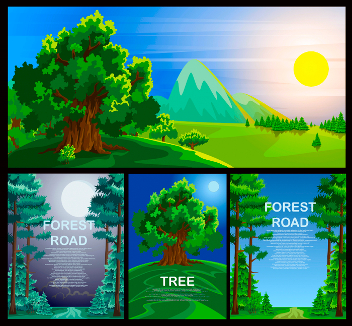 Фоны, про лес.