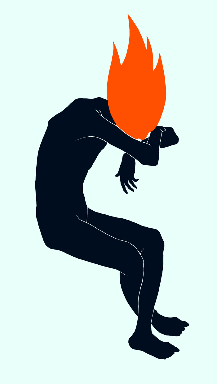 горящая голова