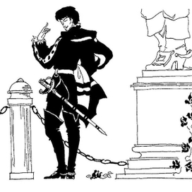 Дон Гуан возле статуи командора