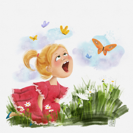 Девочка с бабочками