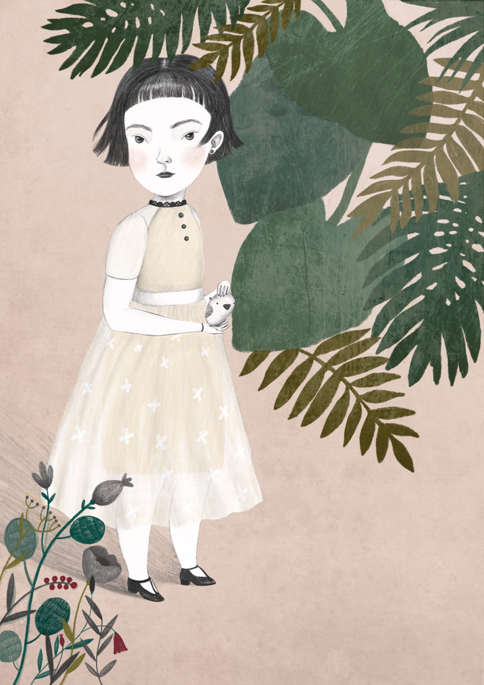 Девушка с совенком 