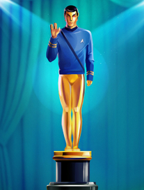 Герой, стилизованный под оскар для проекта unshared.tv