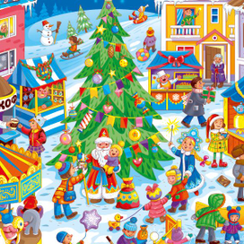 Виммельбух новогодний