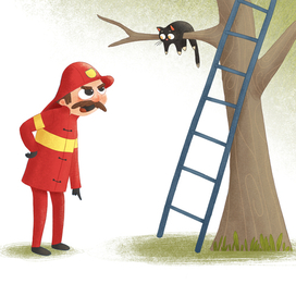 Серия книжных иллюстраций "Злой пожарный"