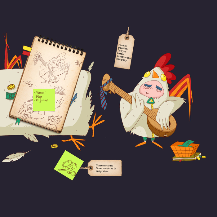 Персонаж. Уличный музыкант 