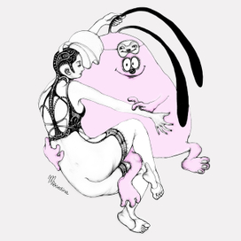 большой мой розовый зайчик