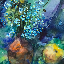 Натюрморт с незабудками