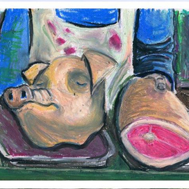 Мясной ряд на Волоколамском рынке