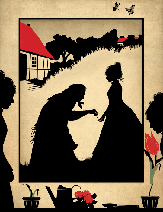 Иллюстрация к сказке Х.К.Андерсена "Дюймовочка"