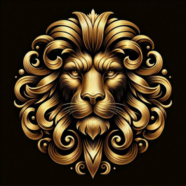 эмблема золотой лев