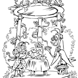 Приключения ноплов. А .Кормашов.Доктор Ноплинг в беседке садовницы Ноплинии