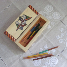 деревынный пенал ручной работы