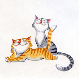 для обложки "В гостях у сказки" коты