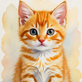 рыжий котенок