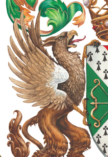 Фамильный герб. Фрагмент геральдической композиции