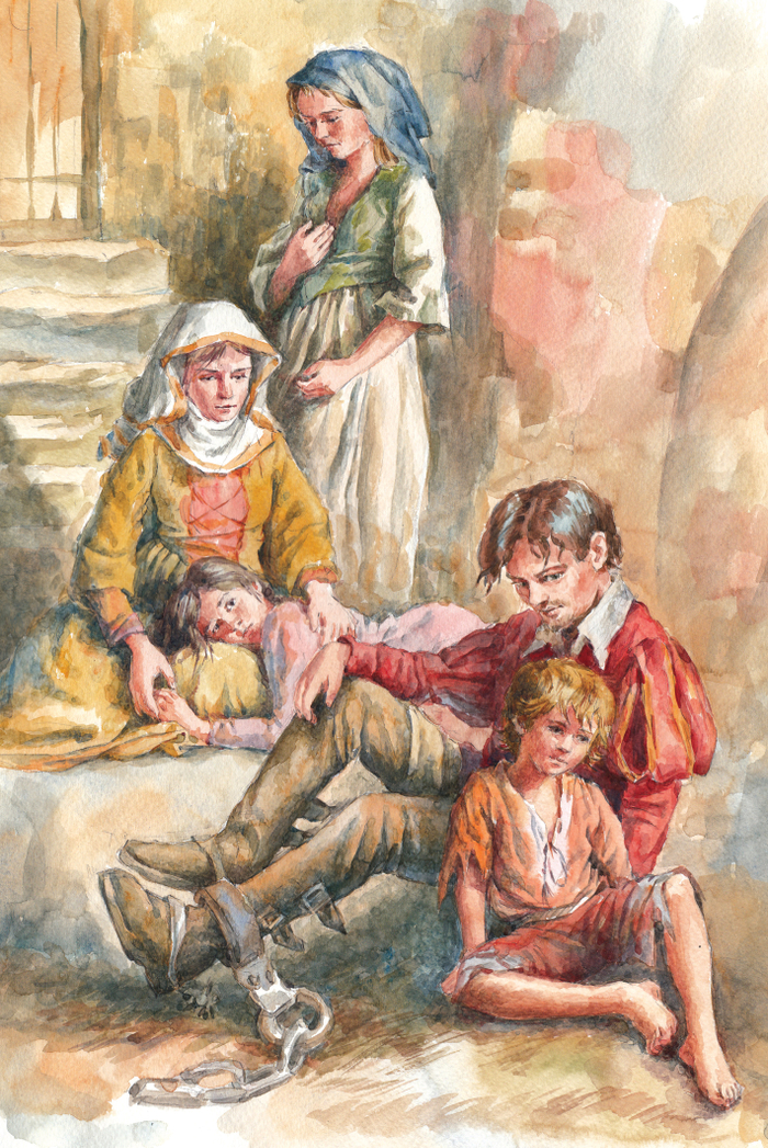 Принц и нищий. Иллюстрация.