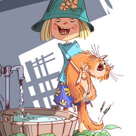 Купание кота