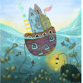 Underwater floating house / Плавающий дом кораблик